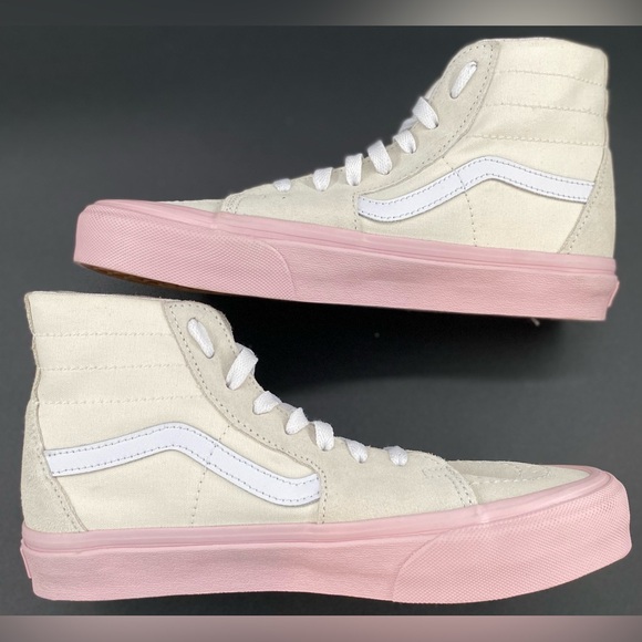 🔥🔥Cream/Pink/White SkateHigh Vans Brand New (Women’s Size 9)  (Men’s Size 7.5) - Picture 8 of 12